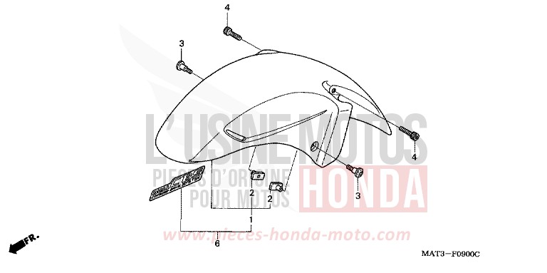 FRONT FENDER for Super Blackbird CANDY PHOENIX BLUE (PB284) from 2001